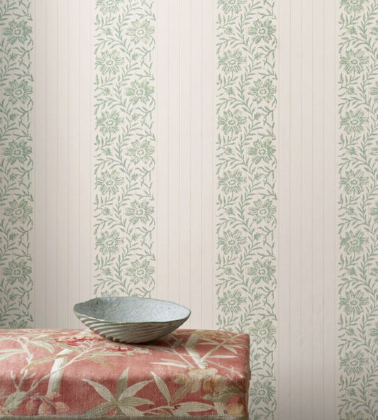 Alys Wallpaper - Old Blue - Colefax & Fowler - W7001/03 - Premier Wallcovering