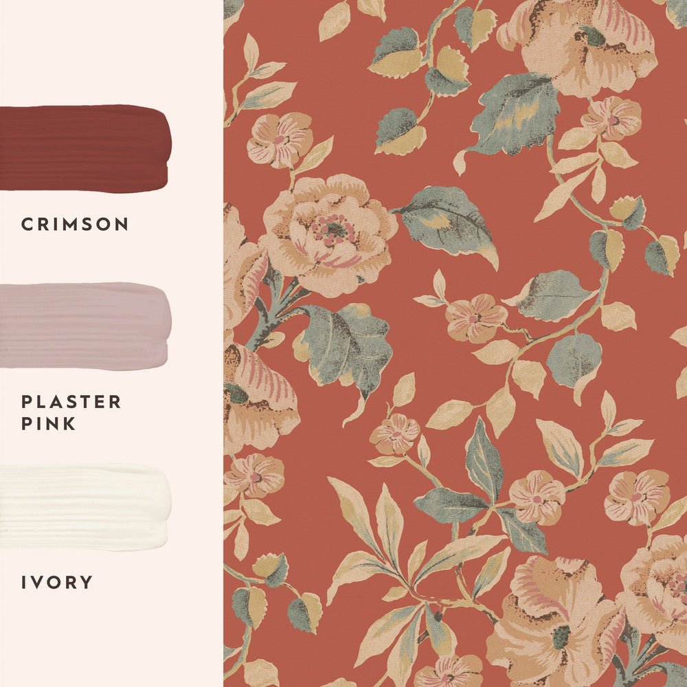 Alyworth Trail Wallpaper - Terracotta - Laura Ashley - 127395 - Premier Wallcovering