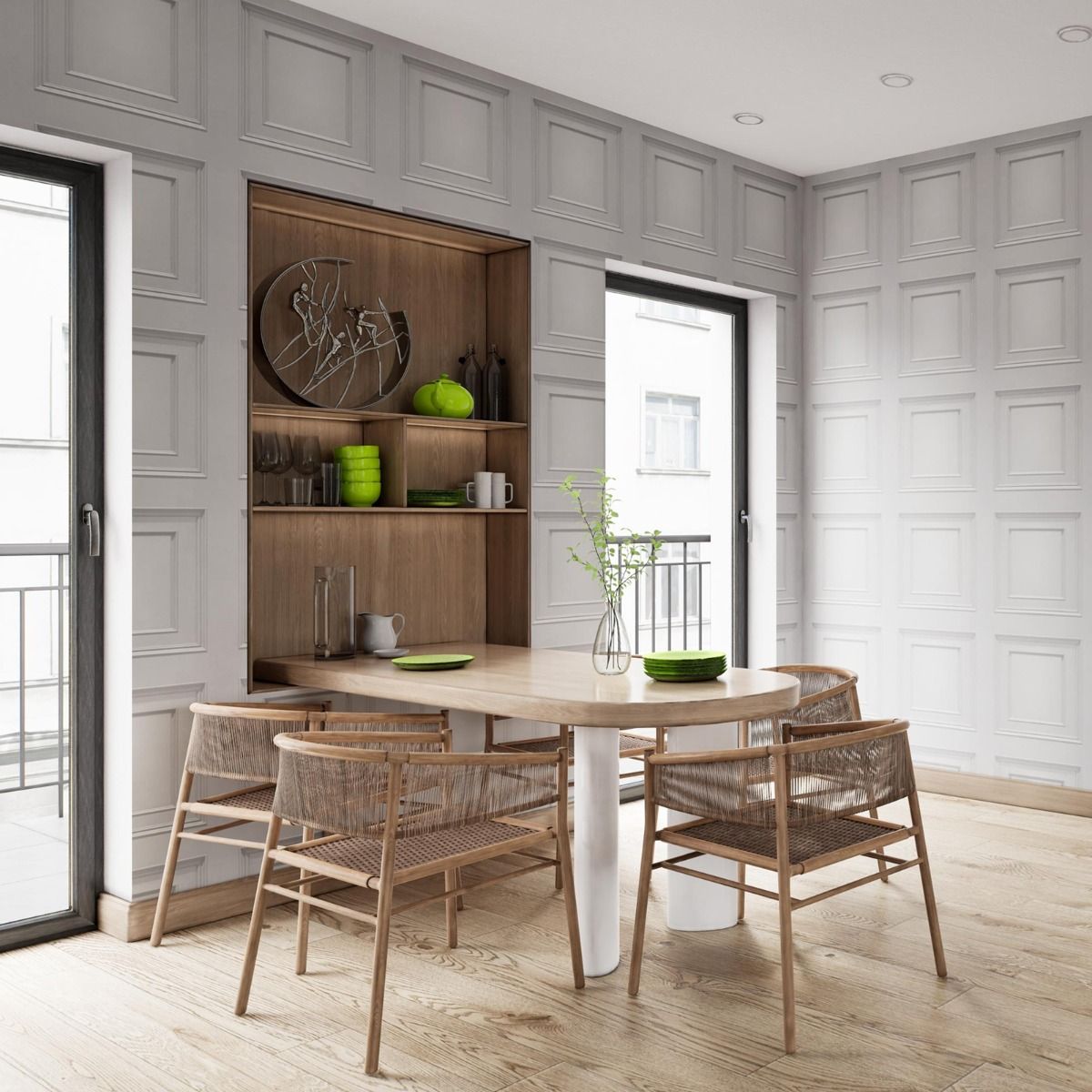 Amara Panel Vinyl Wallpaper - Dove Grey - Belgravia - 7376 - Premier Wallcovering