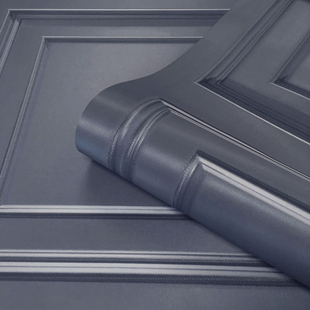 Amara Panel Vinyl Wallpaper - Dark Blue - Belgravia - 7375 - Premier Wallcovering