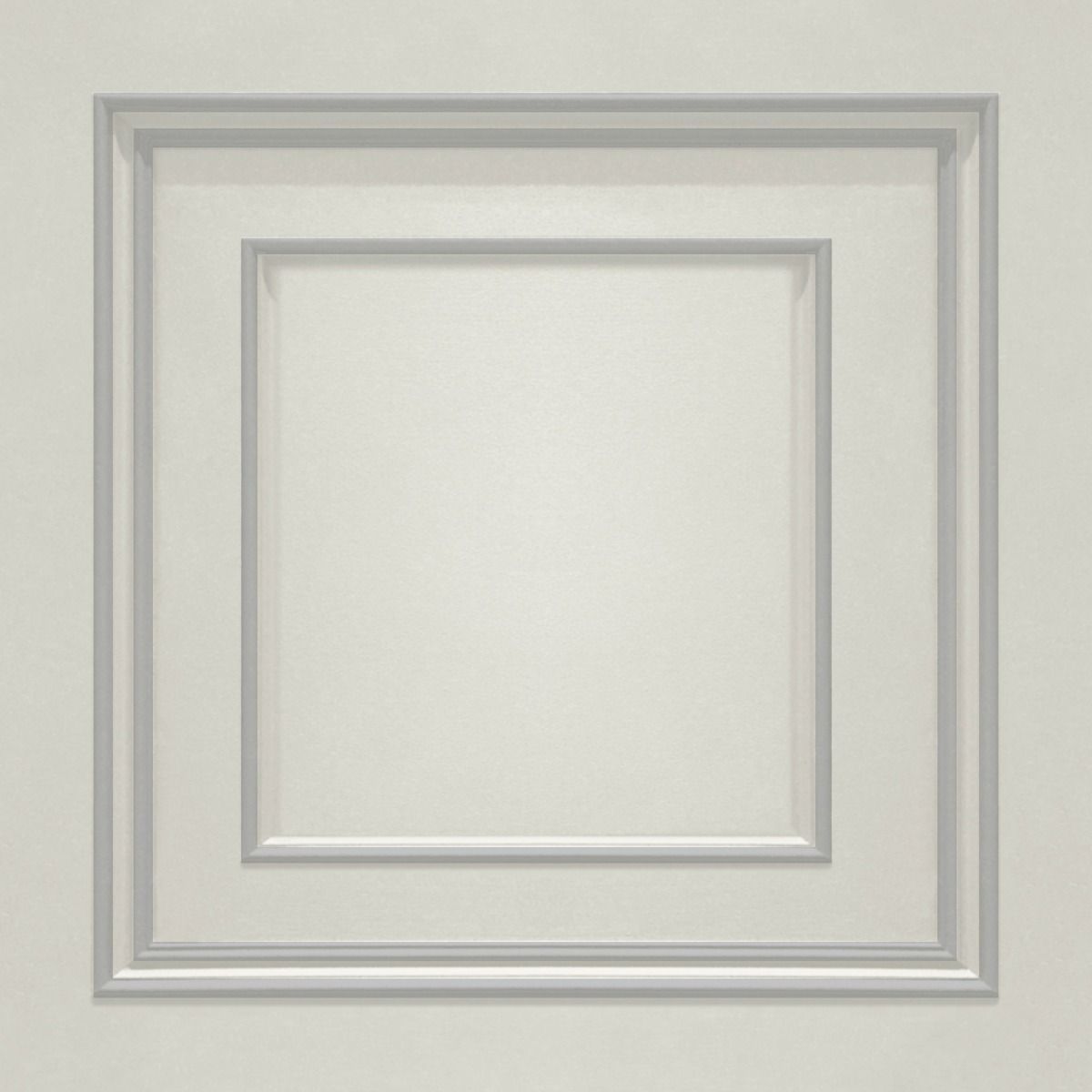 Amara Panel Vinyl Wallpaper - Off White / Silver - Belgravia - 7388 - Premier Wallcovering