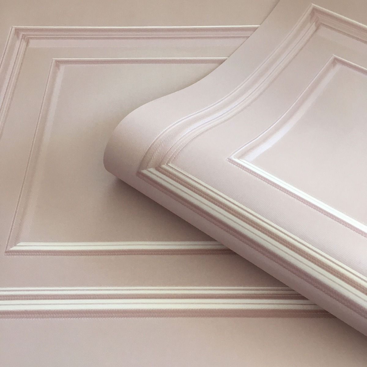 Amara Panel Vinyl Wallpaper - Blush Pink - Belgravia - 7377 - Premier Wallcovering