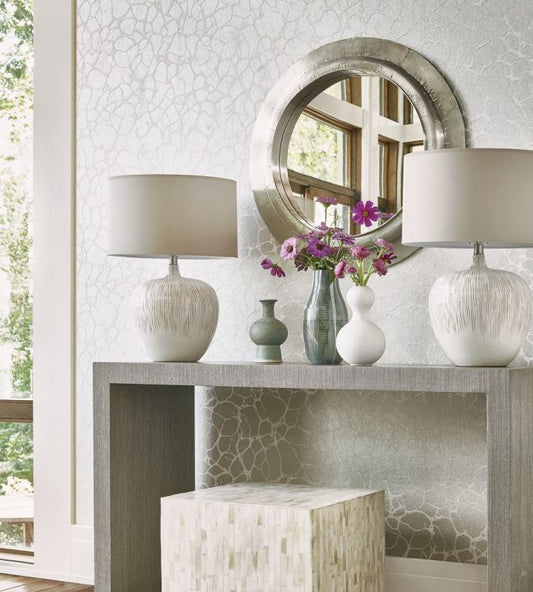 Amato Wallpaper - Grey - Thibaut - T4015 - Premier Wallcovering