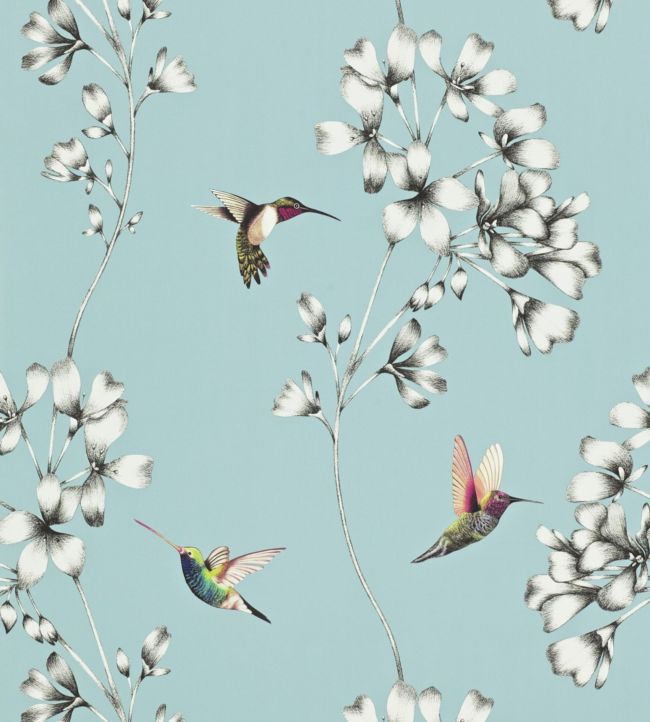 Amazilia Wallpaper - Sky - HAMA111060 - Harlequin - Premier Wallcovering