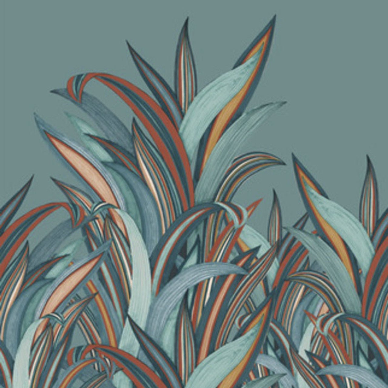 Amazing Mural Wallpaper - Teal & Multi - Rasch - 542240 - Premier Wallcovering