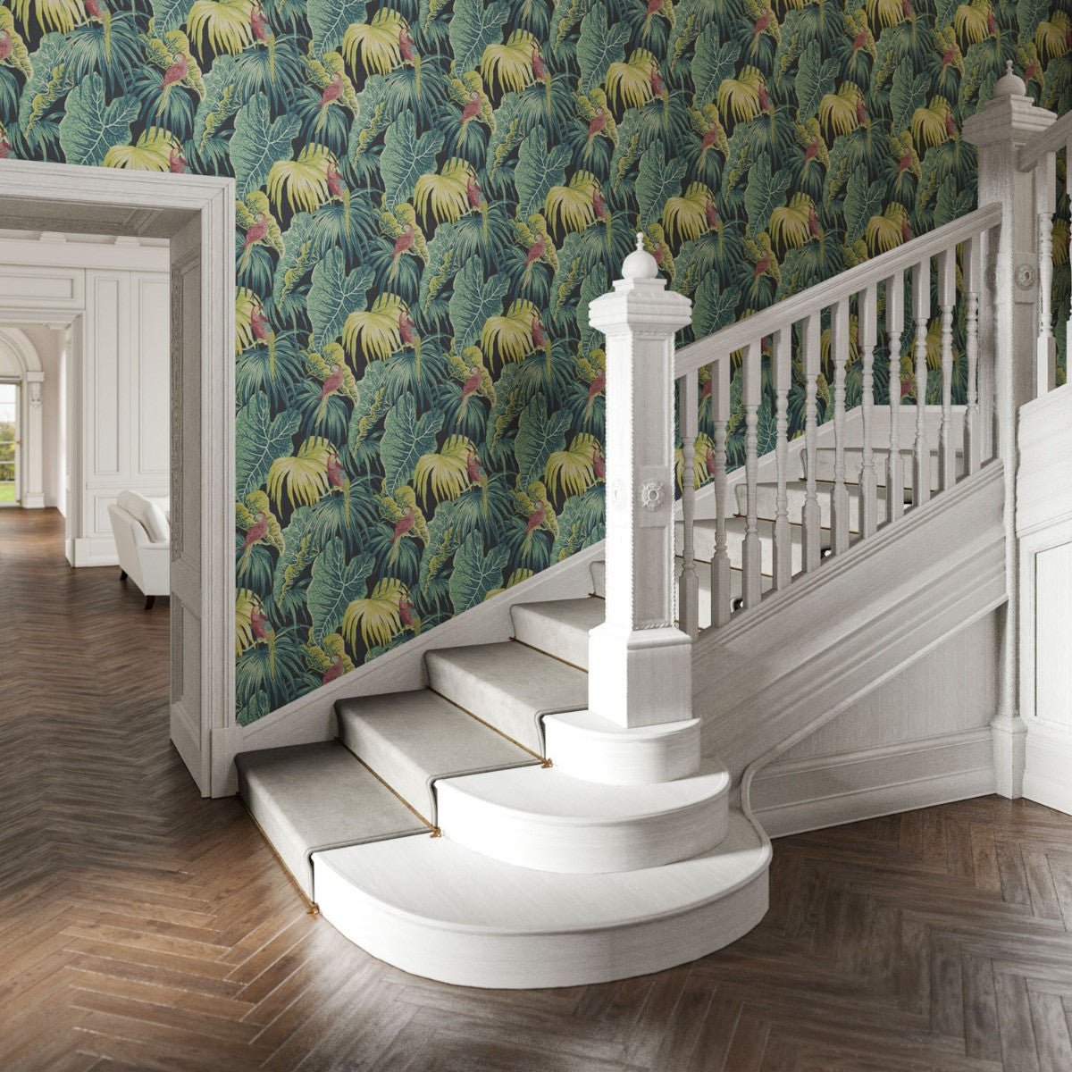 Amazon Wallpaper - Noir - Warner House - Premier Wallcovering