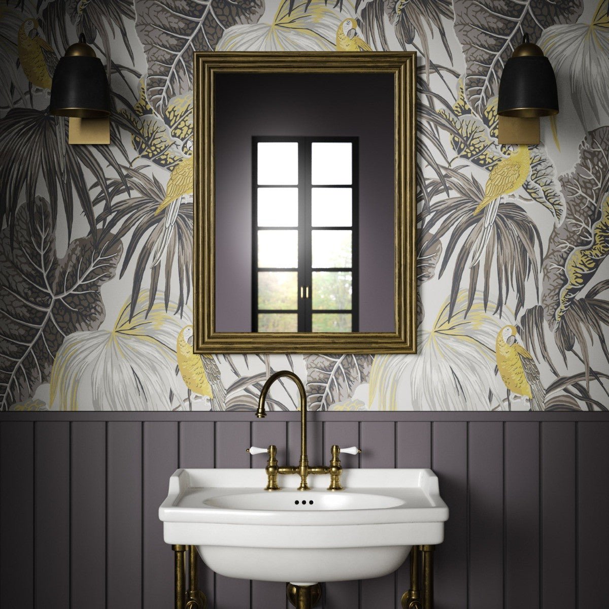 Amazon Wallpaper - Charcoal - Warner House - Premier Wallcovering