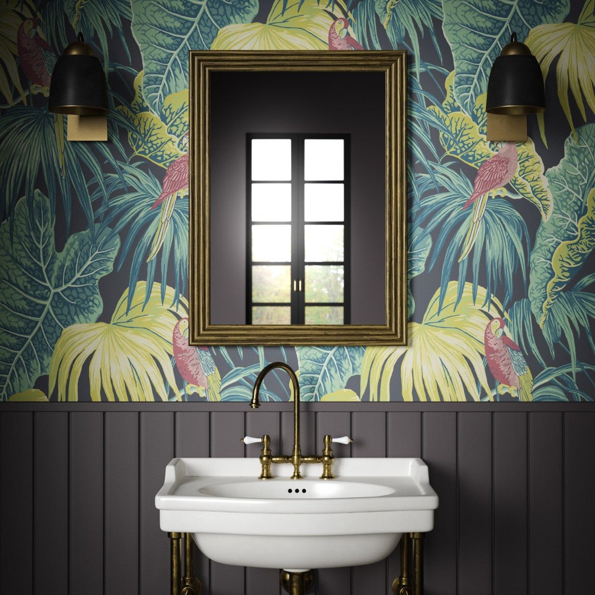 Amazon Wallpaper - Noir - Warner House - Premier Wallcovering