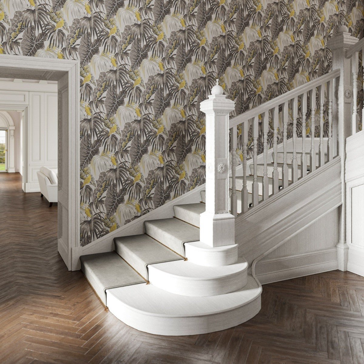 Amazon Wallpaper - Charcoal - Warner House - Premier Wallcovering