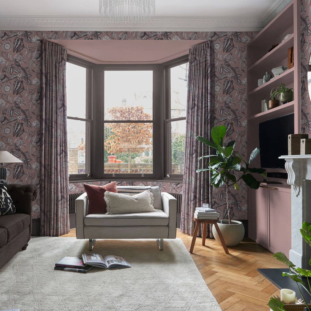 Amhersts Garden Wallpaper - Mulberry - Graham & Brown - 120653 - Premier Wallcovering