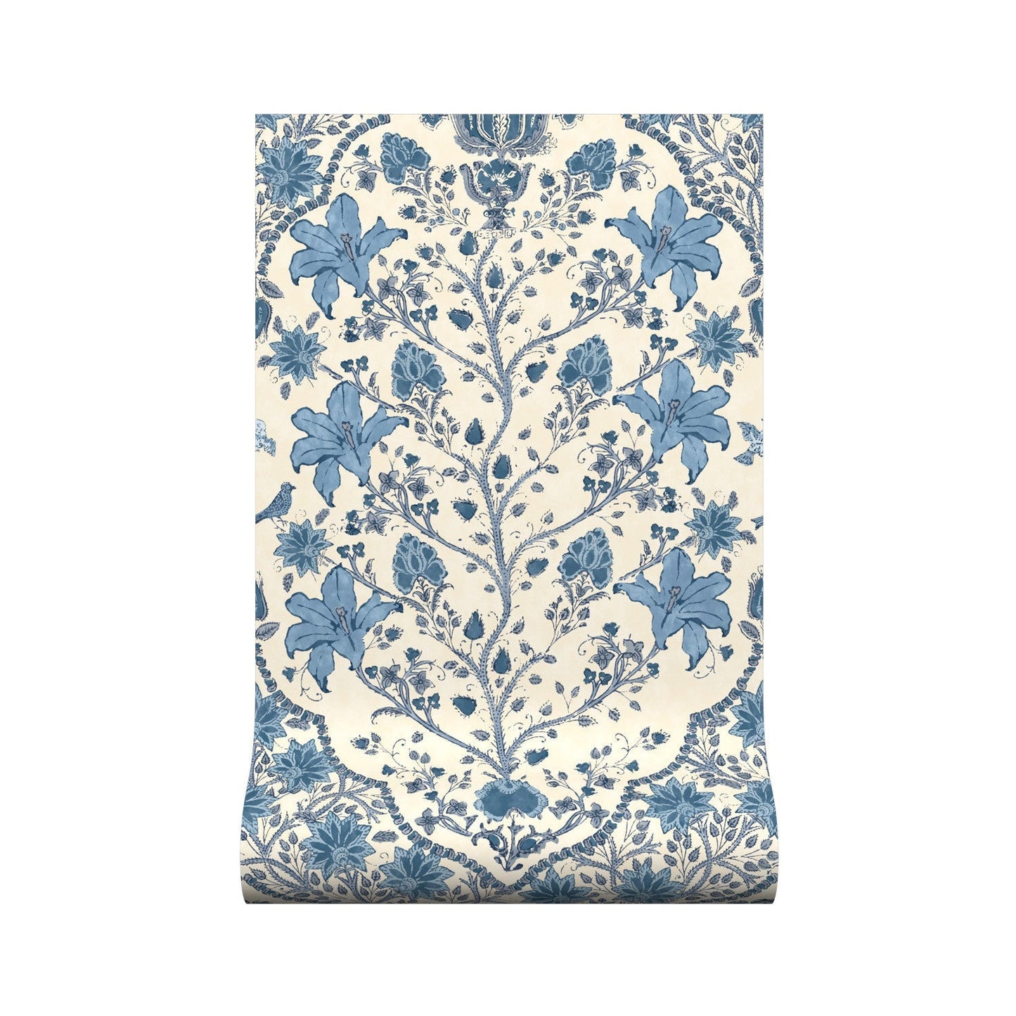 Amoli Wallpaper - Indigo - Warner House - Premier Wallcovering
