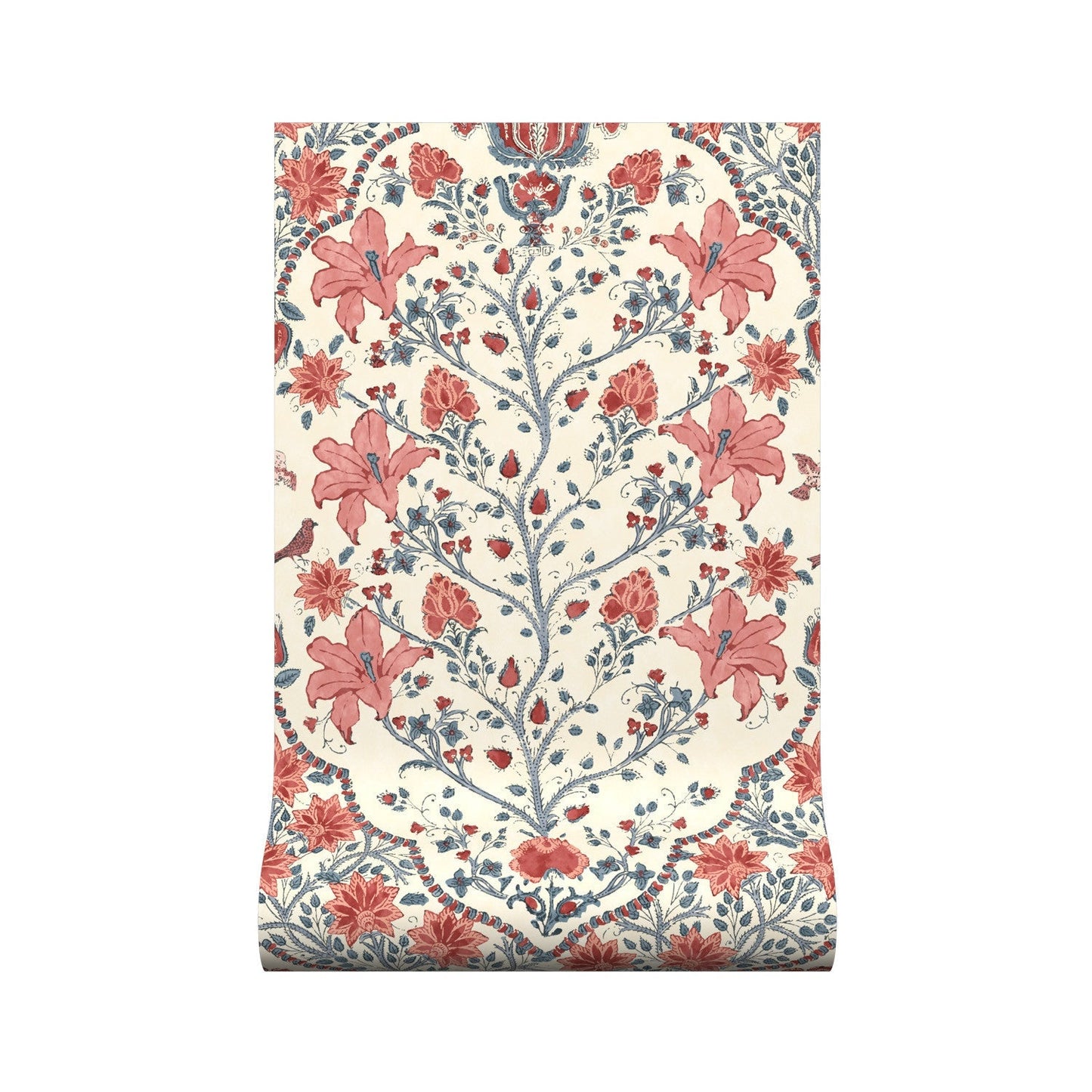 Amoli Wallpaper - Rouge - Warner House - Premier Wallcovering