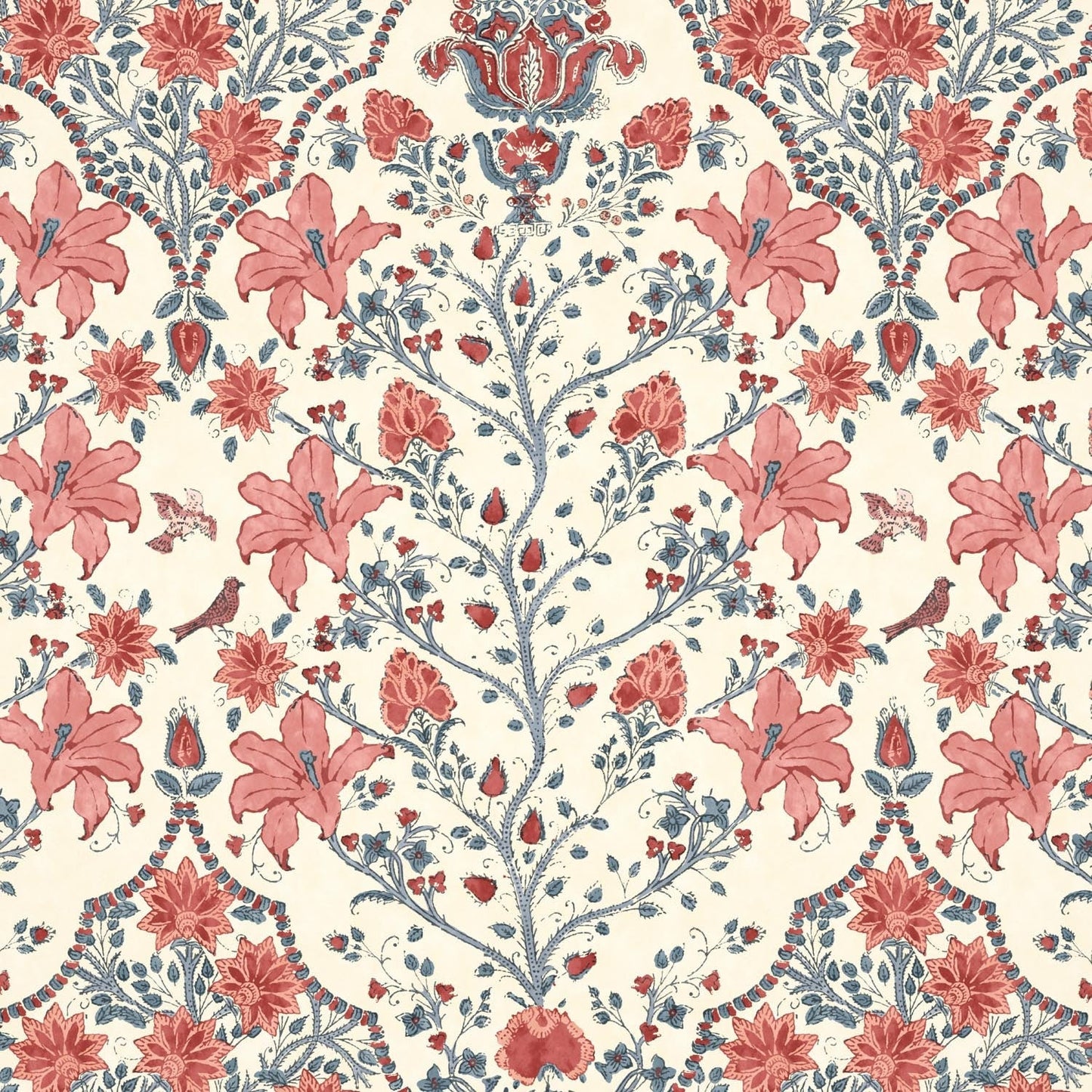Amoli Wallpaper - Rouge - Warner House - Premier Wallcovering