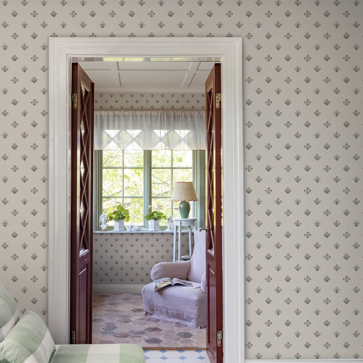 Amy Wallpaper - Pink - Sandberg - S10818 - Premier Wallcovering