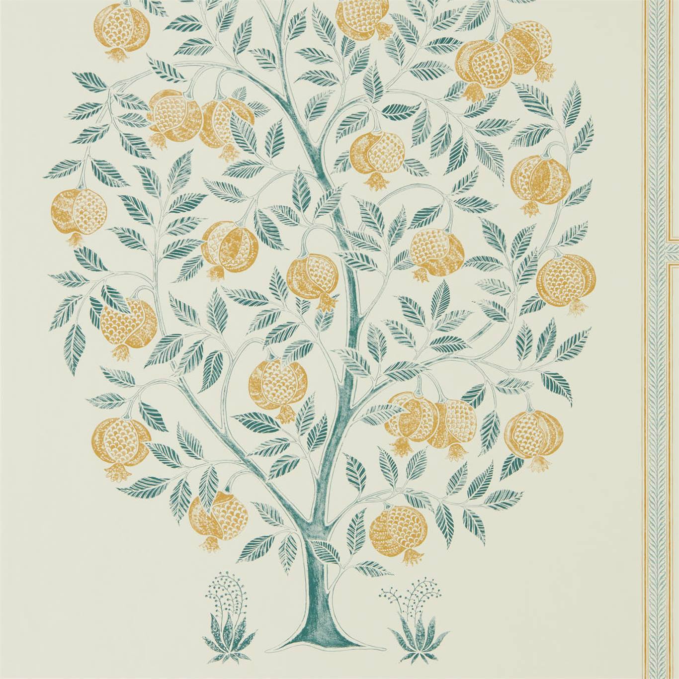 Anaar Tree Wallpaper - English Grey/Woad - Sanderson - DCPW216792 - Premier Wallcovering