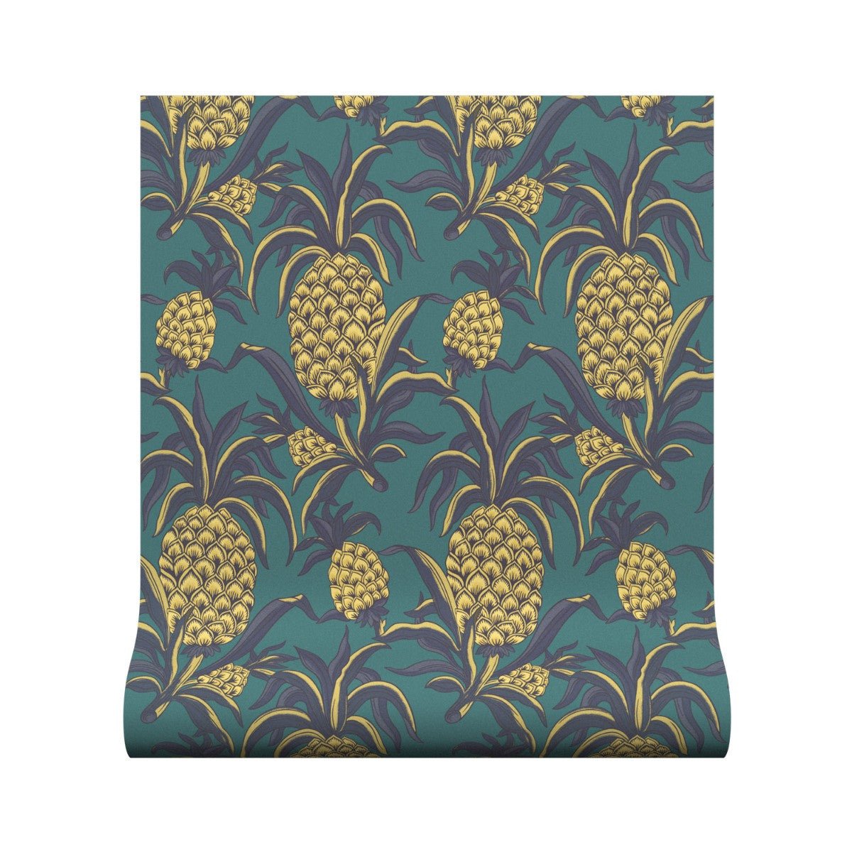 Ananas Wallpaper - Teal - Warner House - Premier Wallcovering