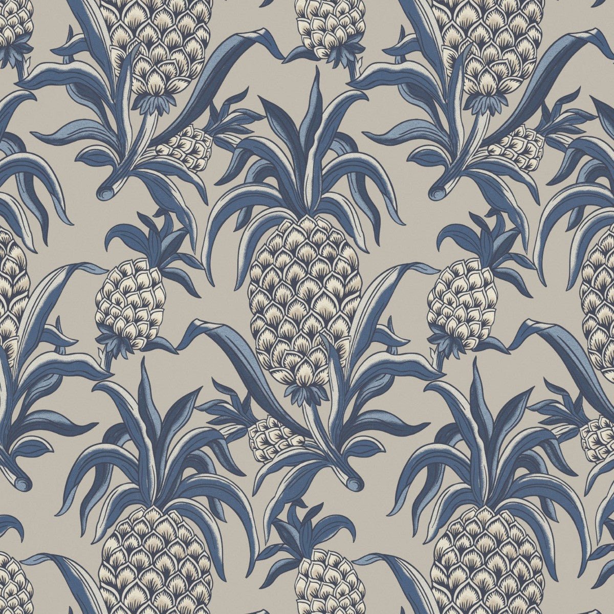 Ananas Wallpaper - Taupe - Warner House - Premier Wallcovering