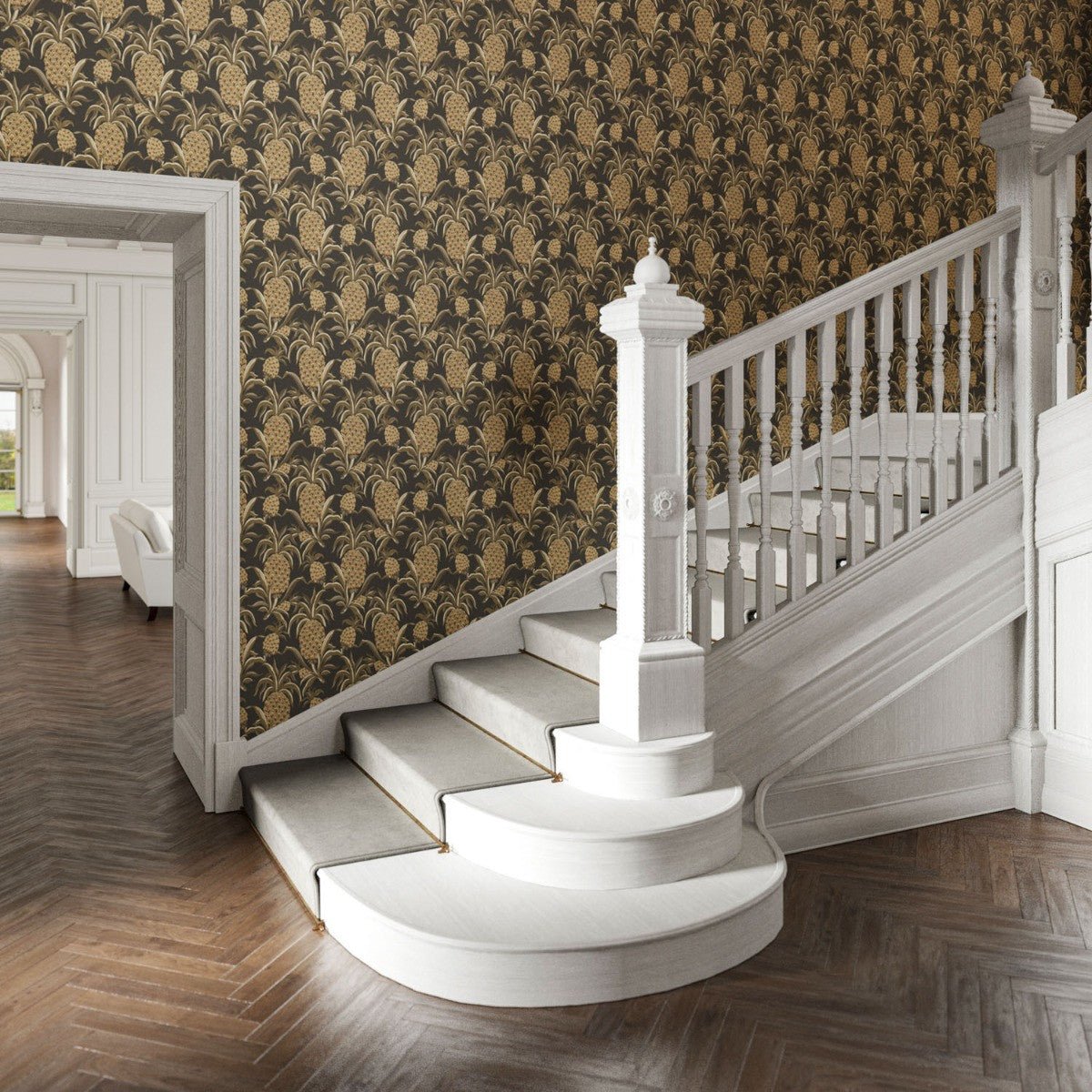 Ananas Wallpaper - Spice - Warner House - Premier Wallcovering