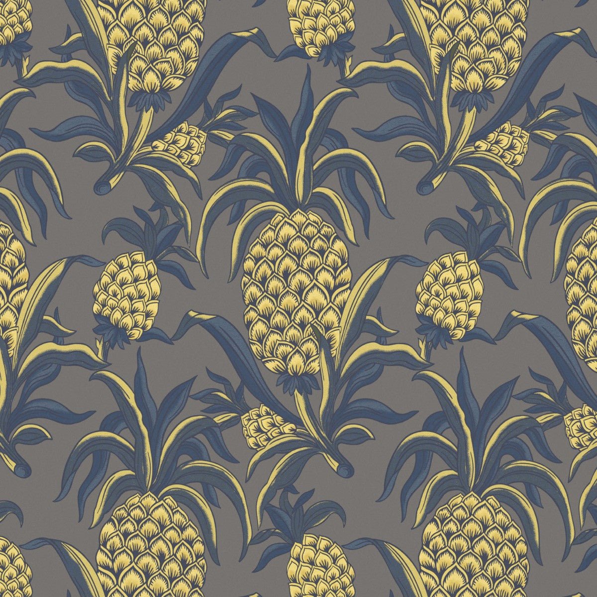 Ananas Wallpaper - Charcoal - Warner House - Premier Wallcovering