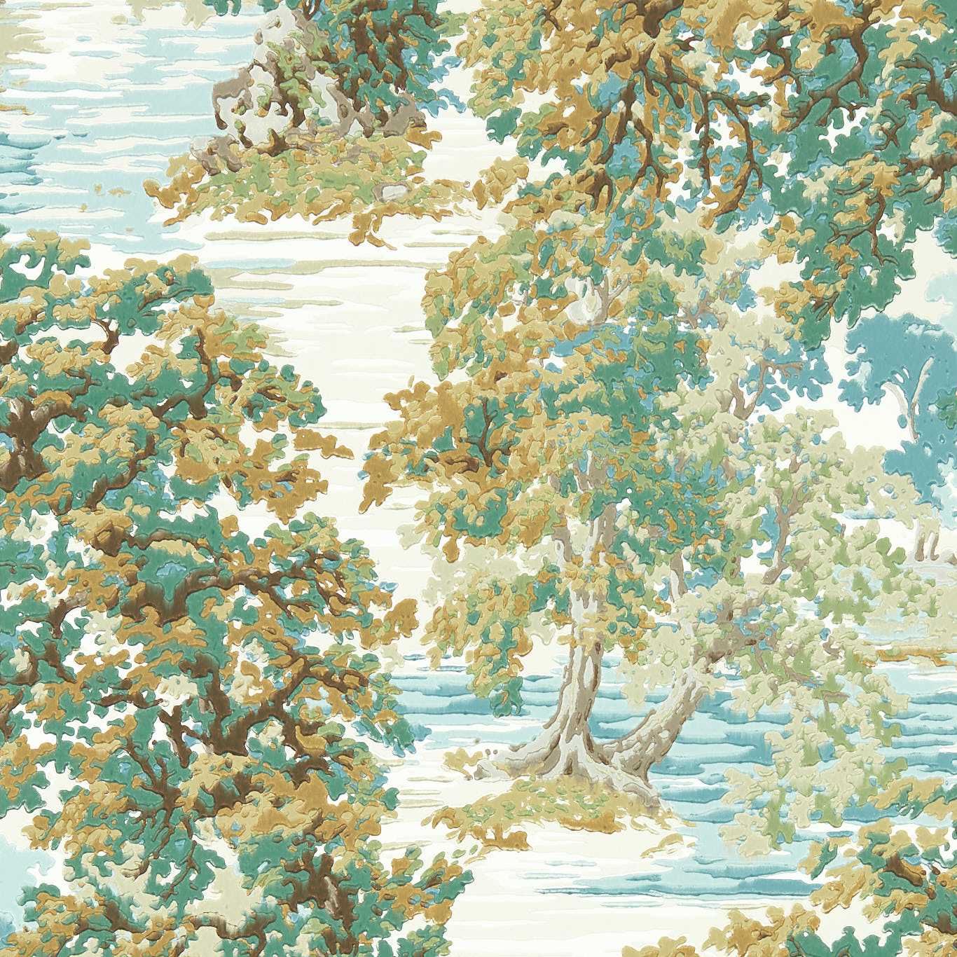Ancient Canopy Wallpaper - Moss - DABW217221 - Sanderson - Premier Wallcovering