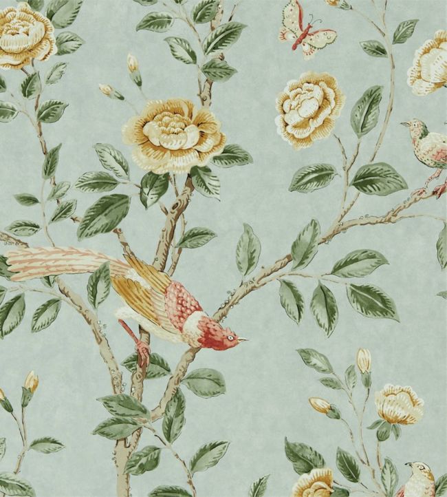 Andhara Wallpaper - Sea Glass /Lemon - DCPW216793 - Sanderson - Premier Wallcovering