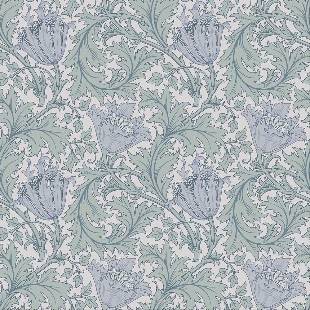 Anemone Wallpaper - Light Blue - Midbec - 82003 - Premier Wallcovering