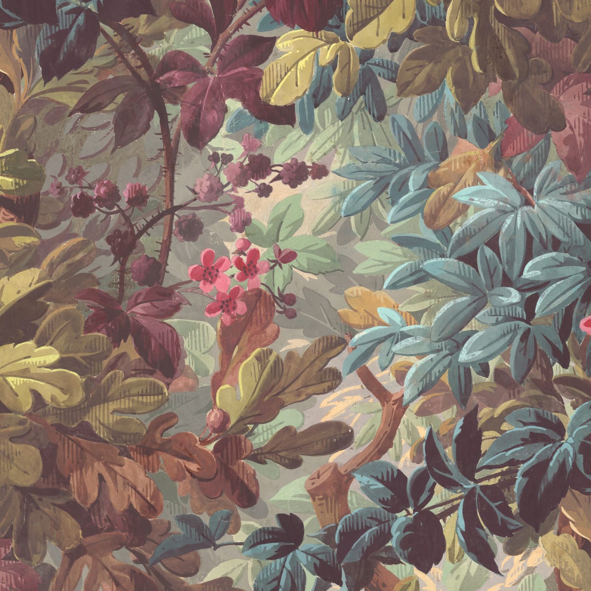 Anglessy Wallpaper - Plum - Rebel Walls - R17421 - Premier Wallcovering