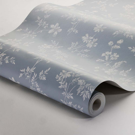 Angsblomma Wallpaper - Dove Blue - Boråstapeter - 3272 - Premier Wallcovering