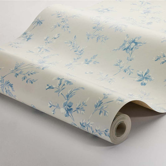 Angsblomma Wallpaper - Blue - Boråstapeter - 3273 - Premier Wallcovering