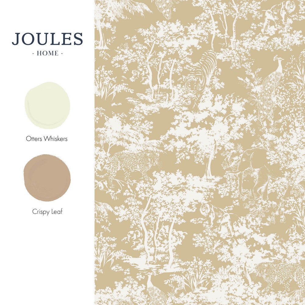 Animal Forest Wallpaper - Gold - Joules - 128947 - Premier Wallcovering