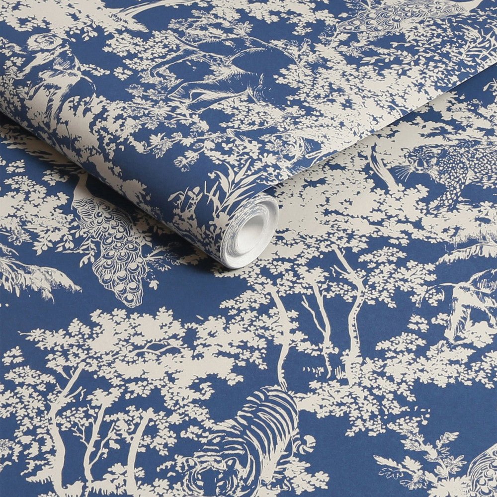 Animal Forest Wallpaper - Blue - Joules - 128950 - Premier Wallcovering