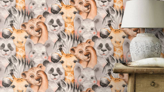 Animal Friends Bambino Wallpaper - Multi - Rasch - 252521 - Premier Wallcovering