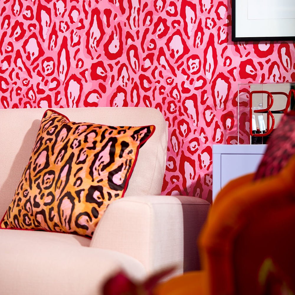 Animal Instinct Wallpaper - Candy Pink & Red - Lust Home - LH900398 - Premier Wallcovering
