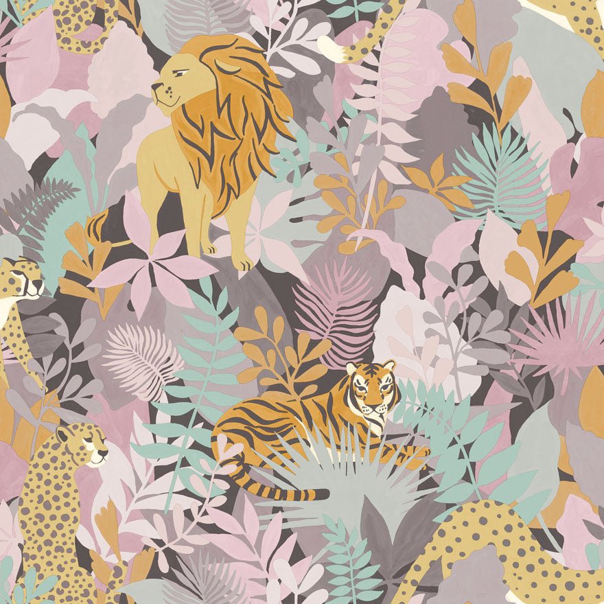 Animal Kingdom Wallpaper - Pink - Holden Décor - 13070 - Premier Wallcovering