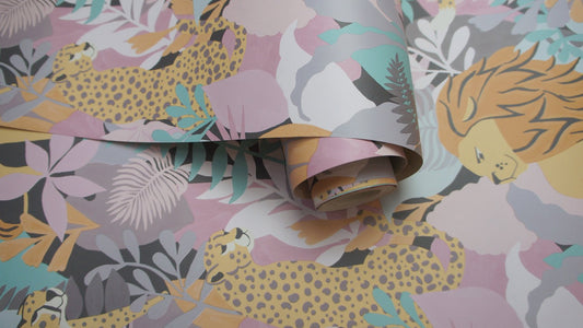 Animal Kingdom Wallpaper - Pink - Holden Décor - 13070 - Premier Wallcovering