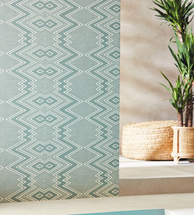 Ankara Wallpaper - Sky/Awakening - HQN2112848 - Harlequin - Premier Wallcovering