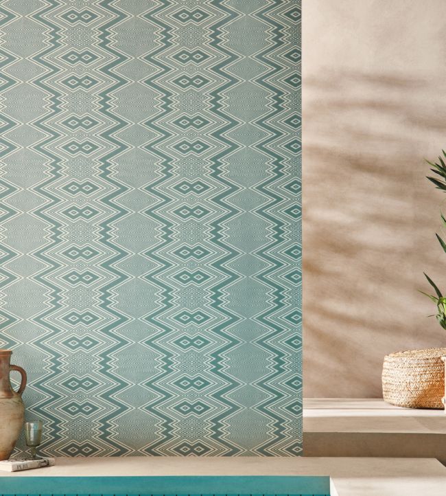 Ankara Wallpaper - Sky/Awakening - HQN2112848 - Harlequin - Premier Wallcovering