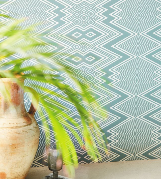 Ankara Wallpaper - Sky/Awakening - HQN2112848 - Harlequin - Premier Wallcovering
