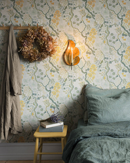 Ann Wallpaper - Green - Midbec - 65103 - Premier Wallcovering
