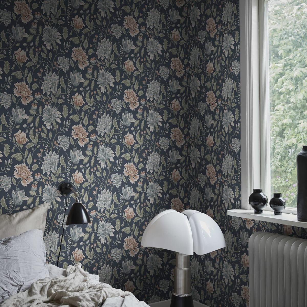 Annabelle Wallpaper - Classic Blue - Sandberg - S10263 - Premier Wallcovering