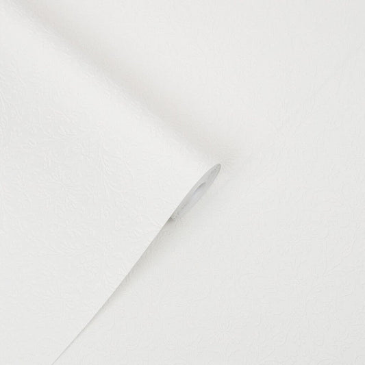 Annecy Paintable Wallpaper - White - Laura Ashley - 113418 - Premier Wallcovering