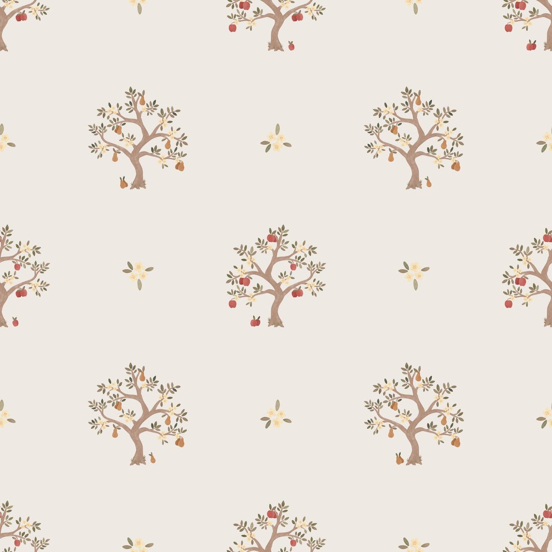 Annika Wallpaper - Sand - Summer Gray - Premier Wallcovering