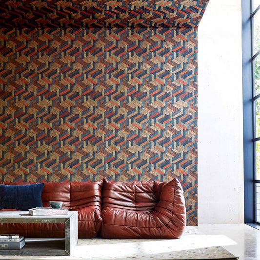 Anthology Escheresque Wallpaper - Charcoal/Natural - EANW112582 - Harlequin - Premier Wallcovering