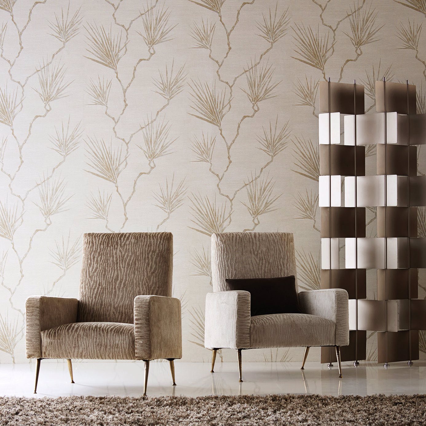 Anthology Peninsula Palm Wallpaper - Parchment - EREE110821 - Harlequin - Premier Wallcovering