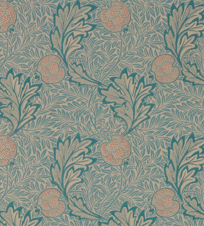 Apple Wallpaper - Indigo Antique - 216690 - Morris & Co - Premier Wallcovering