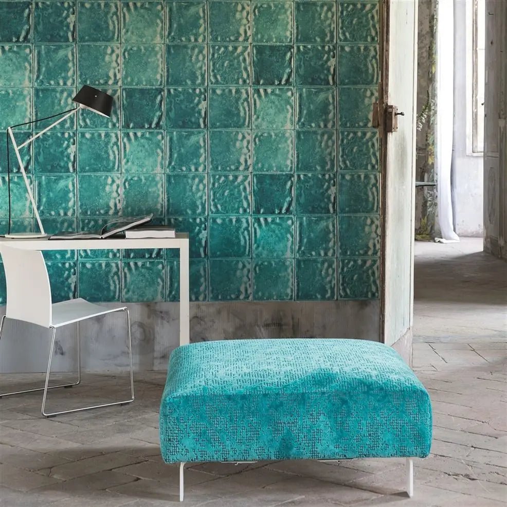 Aquarelle Wallpaper - Turquoise - PDG646/02 - Designers Guild - Premier Wallcovering