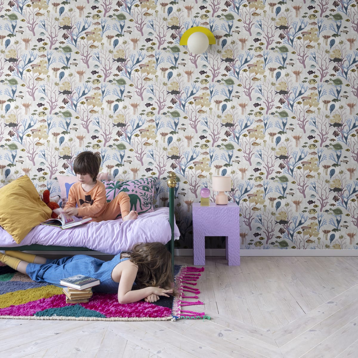 Aquarium Wallpaper - Pastel - Rebel Walls - R18032 - Premier Wallcovering