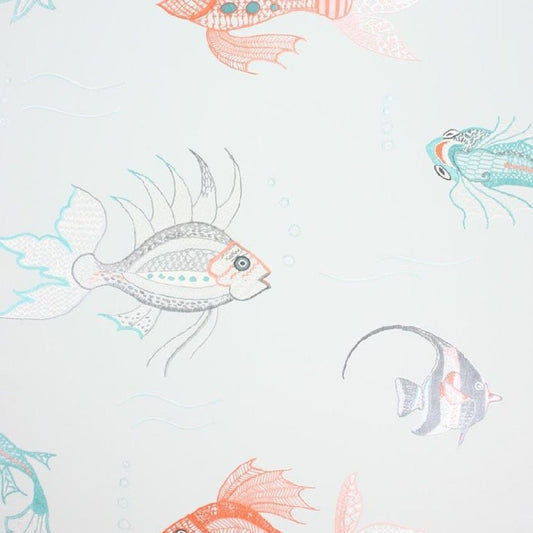Aquarium Wallpaper - Green - Nina Campbell - NCW3833 - 02 - Premier Wallcovering
