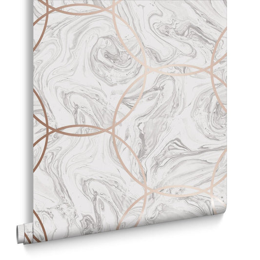 Aqueous Geo Wallpaper - Stone - Graham & Brown - 105754 - Premier Wallcovering