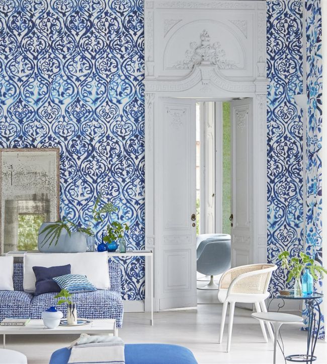 Arabesque Wallpaper - Cobalt - PDG1029/01 - Designers Guild - Premier Wallcovering